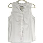 Tommy Bahama Agua Amara Top White Size Small Resort Wear Coastal Ruffle Blouse Photo 1