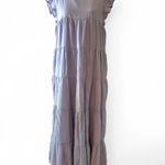 Elegant baby‎ blue Tiered Maxi Dress Pink Size M Photo 1