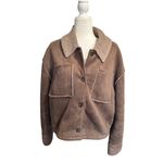 Reformation  Arlington Shearling Jacket in Chocolate Brown Sz Med Photo 1