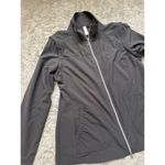 Medium Women's Biking Running Athletic Sporty Jacket Charcoal Grey Full Zip Gray Photo 1