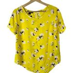 simply styled Petite Yellow Floral Short Sleeve Blouse MP Photo 0