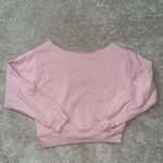 PINK - Victoria's Secret vs pink pink and black off the shoulder sweatshirt Photo 4