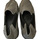 Crocs Canvas Slip On Boat Casual Charcoal Gray Loafers 204025 Photo 5