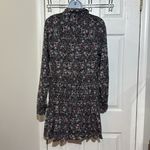 Veronica Beard Rory Dress Floral Print Silk Crepe Button Down Collared Mini Sz 6 Photo 3