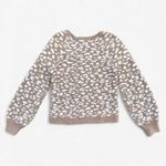 Abercrombie & Fitch Soft Leopard Print Crew Sweater Size S Photo 2