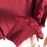 Evereve  Jett Ruffle Satin V Neck Blouse, NWT Photo 7