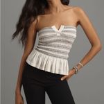 Anthropologie NWT | Maeve Smocked Split Tube Top | XL Photo 0