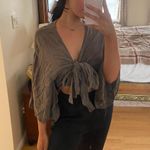 Olivaceous Tie Front Top Photo 0