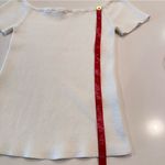 Madewell  Off the Shoulder‎ Boatneck White Top Size Large Photo 4