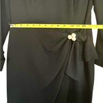 Morton Myles For The Warrens Elegant Black Long Sleeve Dress with Pearl Accents Size 10 Photo 7