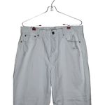 Pistola  Women's Jeans Button Fly Ripped Baggy Fray Hem‎ Denim White Sz. 30 Photo 3