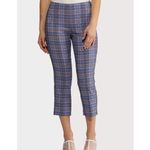 Cato Est. 1946  Blue Plaid Cropped Pants New 10 Contemporary Mid Rise Photo 5