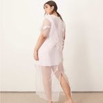 Chic White Floral Midi Dress Size 14 Photo 2