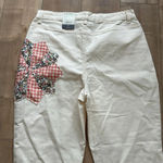 Style & Co NWT  Floral Flower Patch Mid Rise Straight Leg Mom Jeans Sz 12 Photo 6