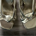 Open Edit  Kaia Knot Gold Platform Sandal 7.5 Women’s Metallic Chunky Heel Photo 7