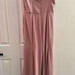 Azazie  Alara Dusty Rose Bridesmaid Dress with Slit Chiffon Stretch Size 10 Photo 7