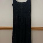 Francesca's EUC Francesca’s Black Lace Sequin Midi Dress Size Medium Photo 3
