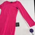 Lulus NWT Comeback Baby Hot Pink Long Sleeve Knit Dress LARGE Photo 7