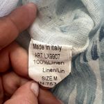 Lungo L’arno Floral Blue and White Dress 100% Linen Size M Photo 5