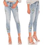 BLANK NYC  Back To Nature Floral Embroidered Skinny Ankle Jeans, sz. 24 Photo 2