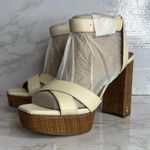 Sam Edelman Nolita Platform raffia Sandals heels size 8.5M festival cute boho Photo 2