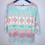 Anthropologie Akemi + Kin  Women’s Morgana Aztec Pullover Size‎ M Photo 2
