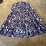 Marie Oliver  Tanya True Wrap Poplin Midi Skirt Iris Coin Blue White Sz XS Photo 7