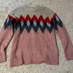 Pink Rose Geometric Knit Sweater Size Medium Photo 0