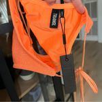 NWT Triangl Bikini bottoms glitter Cheeky tie bows adjustable Apricot Sparkle Orange Photo 2