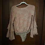 Free People She's Ditsy Daisy Wide Sleeve Bodysuit Size S Photo 2