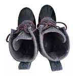 G.H. Bass &Co. GH Bass & Co Harlequin Duck Boots Womens 6 Gray Wool Lace Up Ankle Rain Outdoor Photo 2