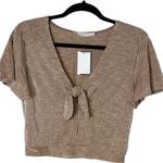 Lush Clothing #111 LUSH striped tie front crop top Photo 0