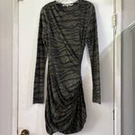 Pam & Gela Pam Gela Dress Long Sleeve Camo Twisted Shirred Zipper Slit Cinched S Camouflage Photo 2