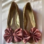 Libby Edelman Elegant Bow Ballet Flats in Tan and Pink Size 7.5 Photo 1