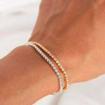 Silver Tennis Bracelet, Cubic Zirconia Tennis Bracelet, Diamond Bracelet Photo 9