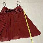 Victoria's Secret Victoria’s Secret Red Babydoll Slip Lingerie Lace Sheer Mesh Satin Bow L Large Photo 3