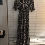 Max Studio Ruffle Collar Print Tiered Maxi Dress small Photo 3