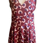 Elle Sasson Maroon Abstract Leopard Print V Photo 0