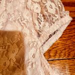 NWOT BABY PINK Lace see through Cap Sleeve Babydoll high low Top size L Size L Photo 7