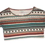 American Rag Boxy Cropped Oversized Aztec Print Top Photo 3