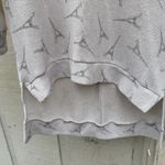 Rebellious One  White Knit Hi-Lo Eiffel Tower Sweater 3/4 sleeve size medium Photo 2
