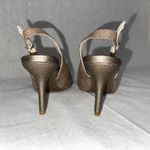 Dressbarn | Nanette Taupe Pointed Toe Slingback Heels | Size 7.5 Tan Photo 4