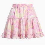 Hill House The Paz Mini Linen Skirt Candy Kaleidoscope Size Medium Photo 0