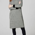 J.Jill Reversible Sweater Dress Black Grey Stripes Cotton Knit Size XS New w/Tag Photo 5