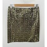 Banana Republic  Mini Skirt Women Size 0 Green Sequin Concert Office Career Photo 0
