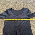 Etro dark blue silk long sleeve top size 38 Photo 8