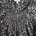 Charter Club  Navy Floral Short Sleeve Top Photo 1