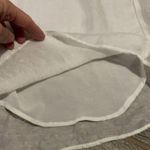 ZARA  puff sleeved white sheer blouse, pearl & rhinestone buttons, Women’s small Photo 8