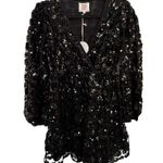Victoria Dunn Sequin Holiday Dress Solid Black – Size Small (NWT) Photo 1