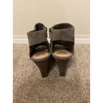 Vince Camuto  Kentvi Perforated Leather Greystone Peep Toe Heeled Ankle Bootie, 8 Photo 5